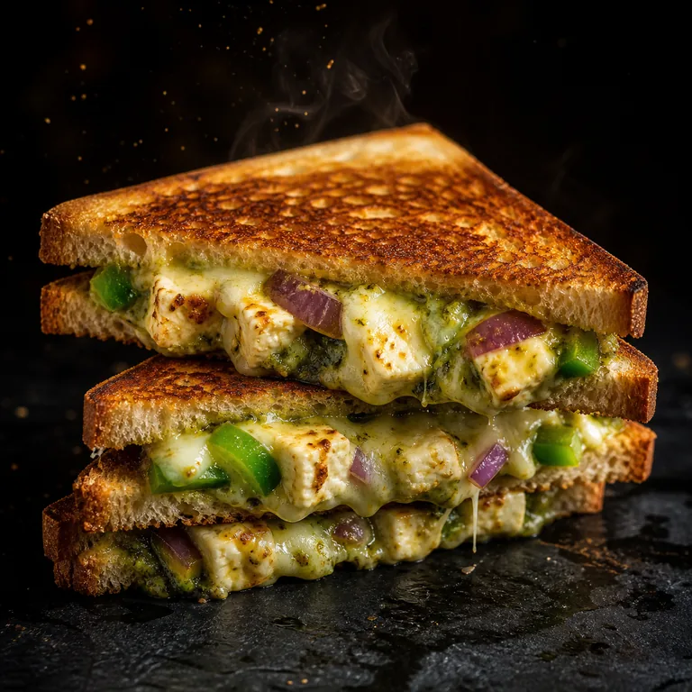 Paneer cheese grilled sandwich