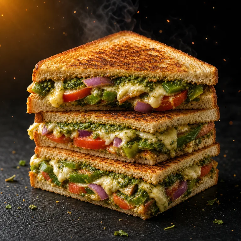 Special jumbo vegetable grilled sandwich